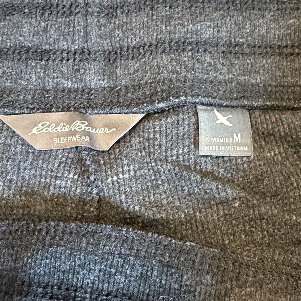Eddie Bauer Charcoal Fair isle Sleep Pants, Medium, EUC - Picture 3 of 5